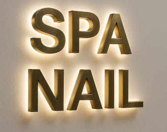 Aangepast lasergesneden 3D-logobord – verhoogd bedrijfsmuurbord voor salon, spa, kantoor of tandarts – gepersonaliseerd brandinguithangbord, led-logobord