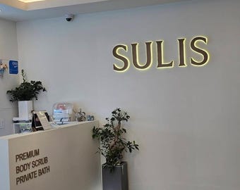 Custom Logo Sign-Backlit Sign-Acrylic Sign-Custom Business Sign-Neon Sign-Spa Salon Shop Sign-Office Store Logo Sign-Wall Sign-LED Logo Sign
