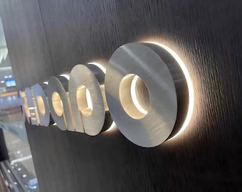 Custom 3D Backlit Business Logo Sign, Laser Cut Advertising Signage