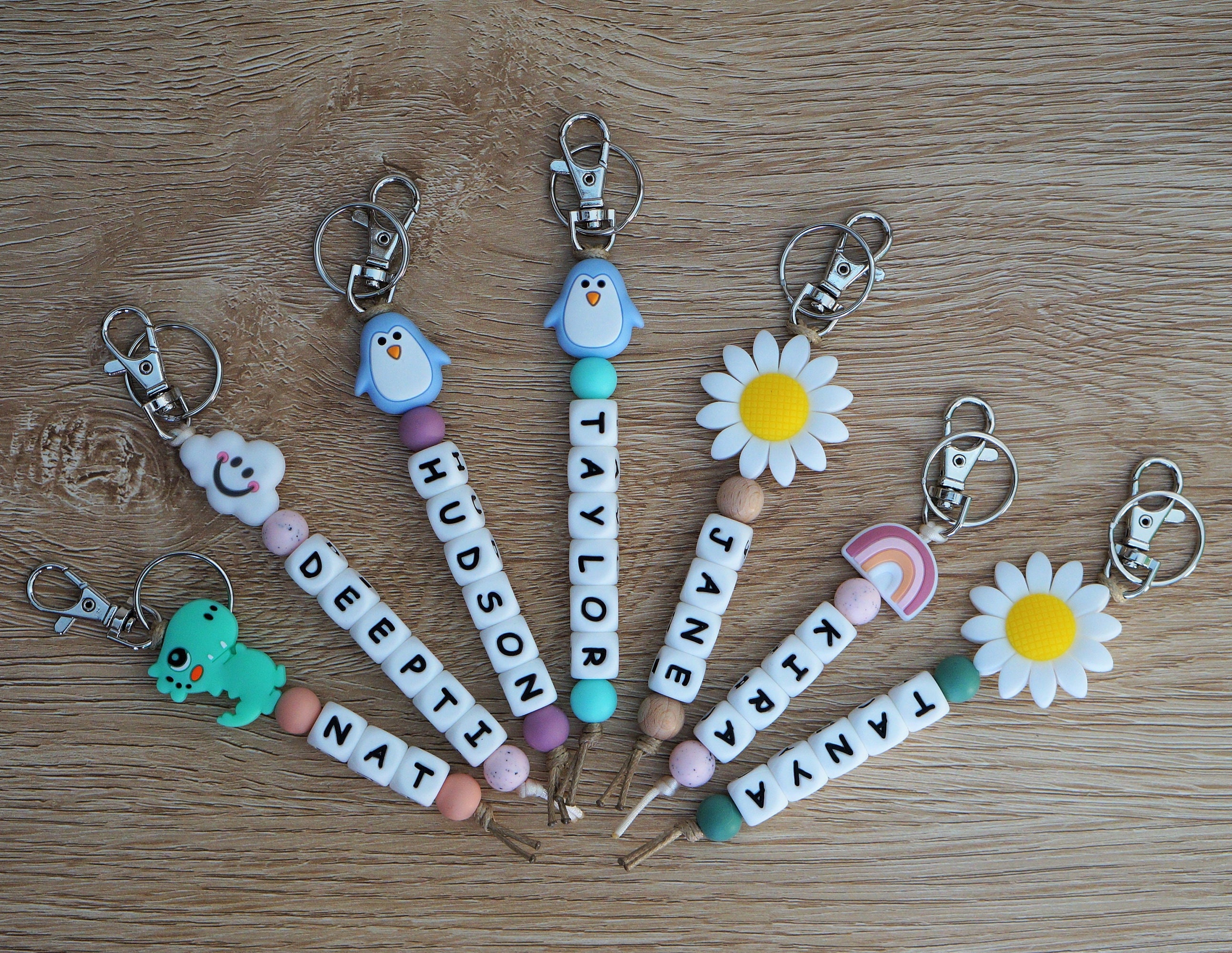 Personalised Keyring, Any Letter, Any Name, Any Colour, Novelty Gift,  Present