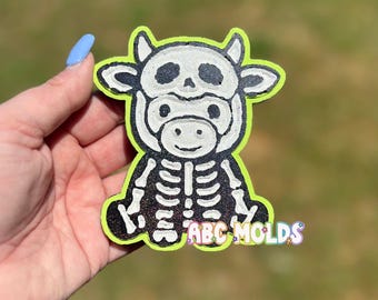 Skeleton Cow silicone freshie mold