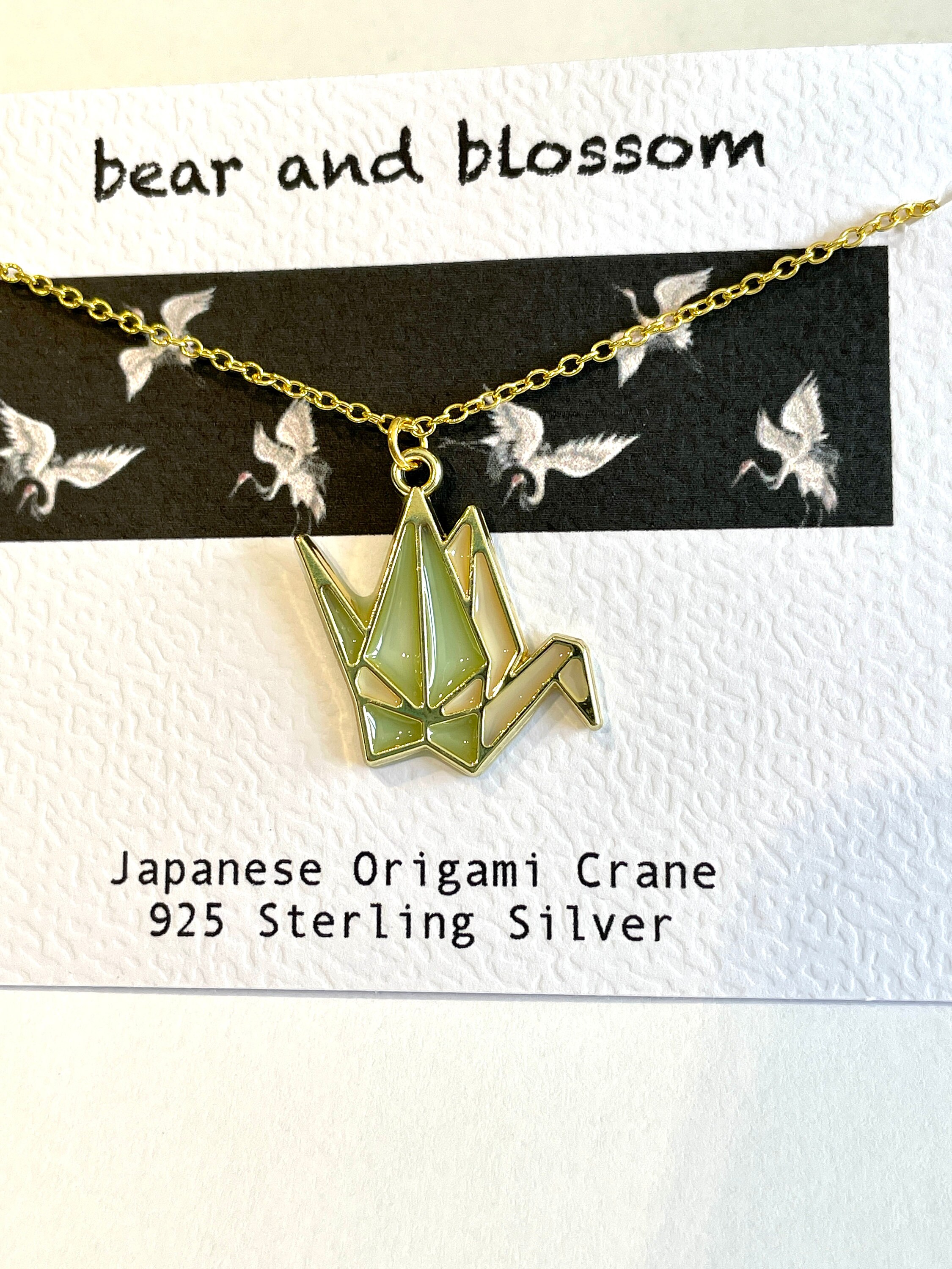Origami Paper Crane Slide Bird Sterling Silver Origami Paper Crane Slide Bird Sterling Silver