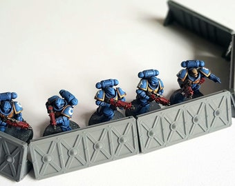 Barreras de defensa de Dark Industry: conjunto de 6: terreno impreso en 3D