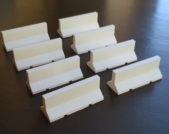 8 barreras de jersey impresas en 3D para juegos de mesa de 28 a 32 mm