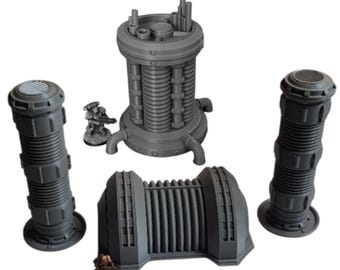 Colección de generadores de plasma: terreno para juegos de guerra a escala de 28 mm/32 mm