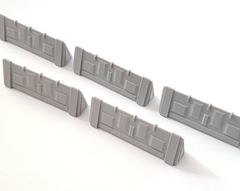 Línea de barricadas/defensas de ciencia ficción para juegos de guerra de mesa de 28/32 mm. Juego de 5 - SIN PINTAR