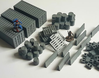 Set de escenografía de terreno urbano disperso para juegos de mesa/juegos de guerra de 28/32 mm