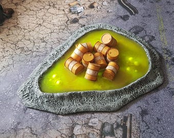 Depósito de residuos tóxicos - Terreno de juego de guerra de 28/32 mm