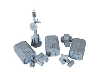 Set de Asentamiento de Expedición Offworld - Terreno de juego de guerra de 28/32 mm - Sin pintar