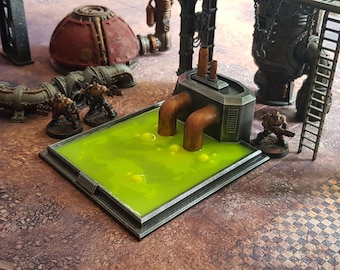 Estación de procesamiento de residuos tóxicos para juegos de guerra y de mesa - PINTADA