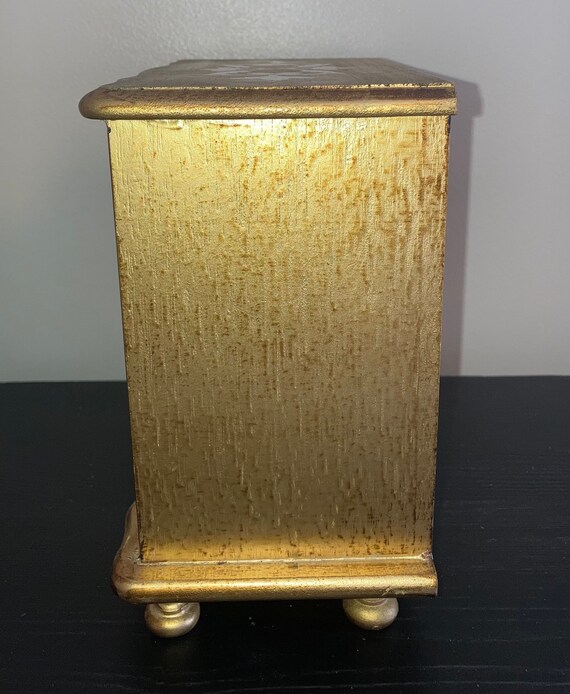 Vintage Florentine Gold Jewelry box Gem