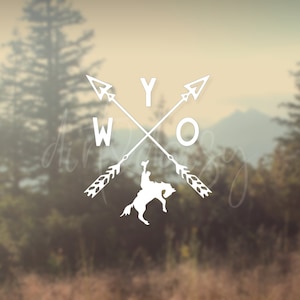 Wyoming Decal, Wyoming Sticker, Wyoming, Cool Car Decals, Stickers For Car, Waterproof Stickers, Truck Decals, Gifts For Him, Wyoming Gifts