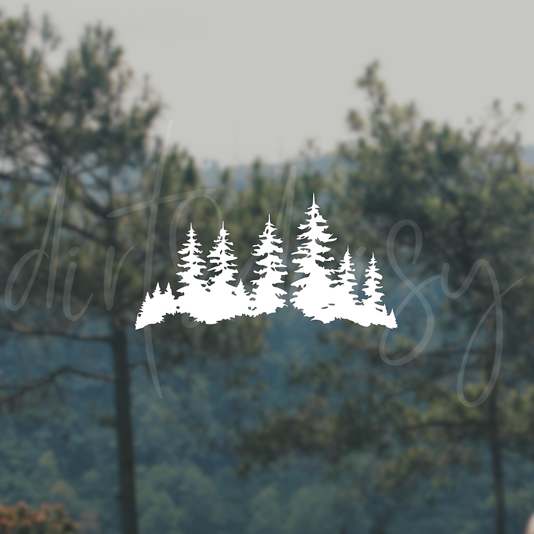 Tree Road Sign Sticker Tree Decal, Tree Sticker, Mountain Car Decals, Mountain Gifts ...