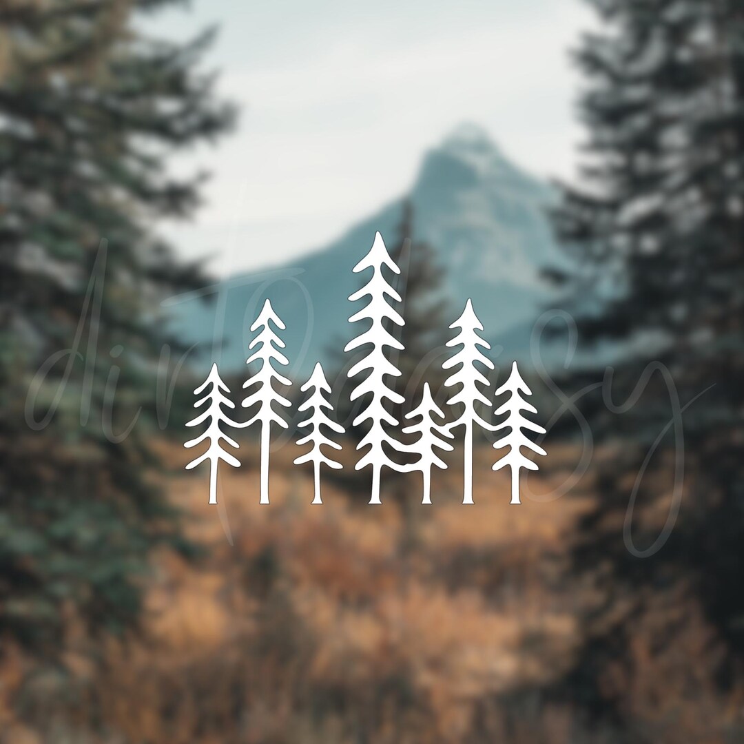 Tree Road Sign Sticker Tree Decal, Tree Stickers, Outdoorsy Decal, Bumper Stickers, Mountain ...