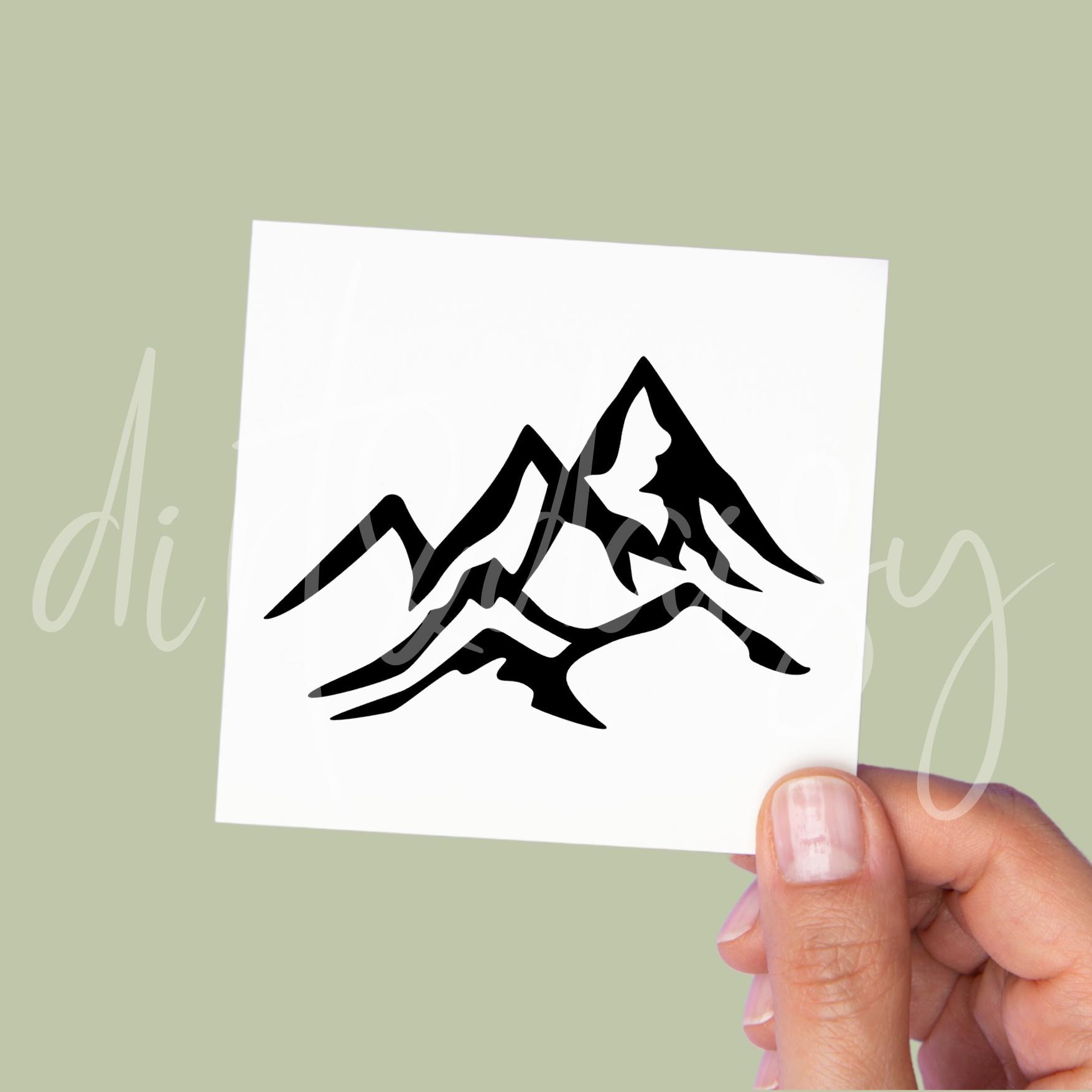 Mountain Decal, Mountain Stickers, Outdoorsy Stickers, Car Window Decal ...