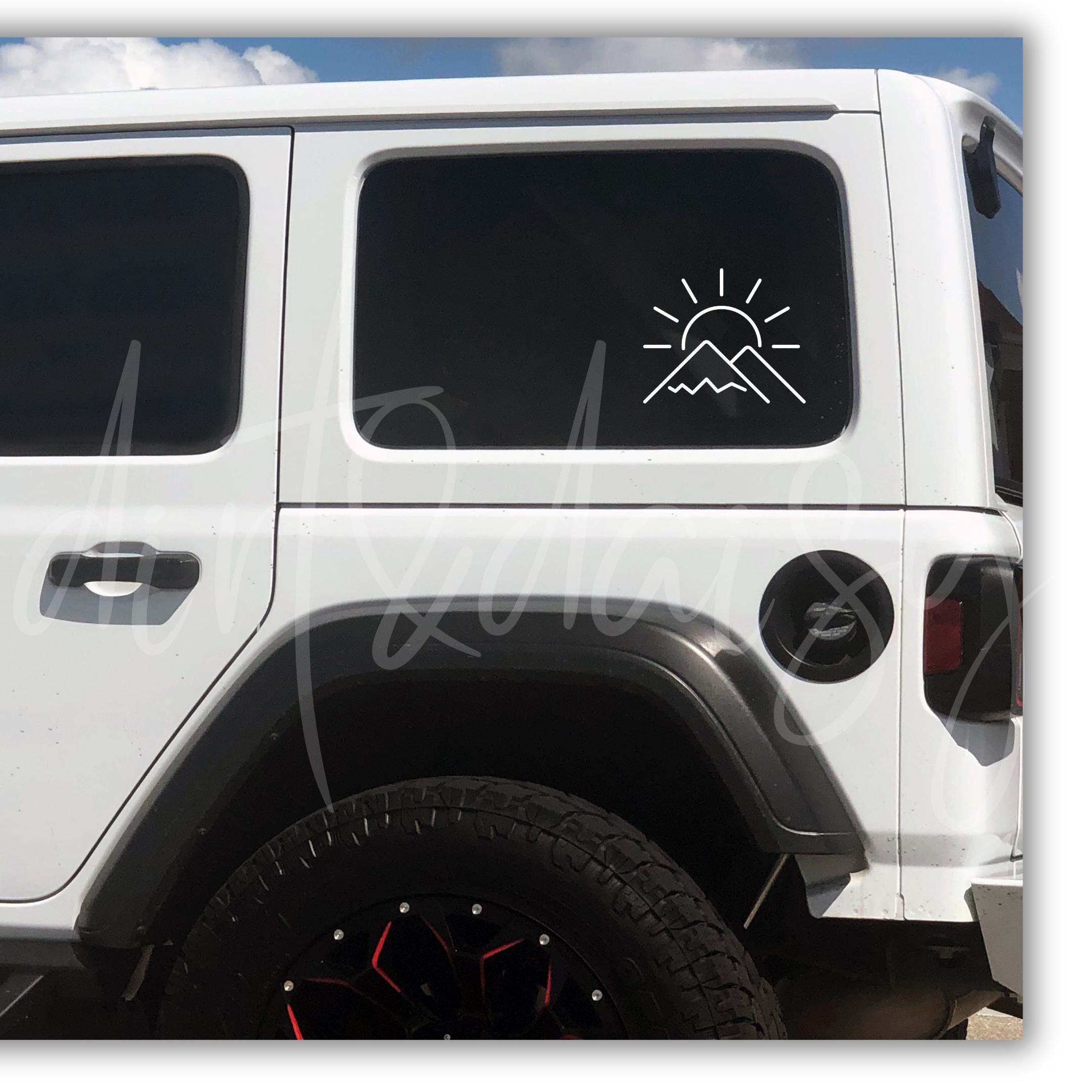 Simple Mountain Decal, Outdoorsy Decal, Mountain Sticker, Mountain ...