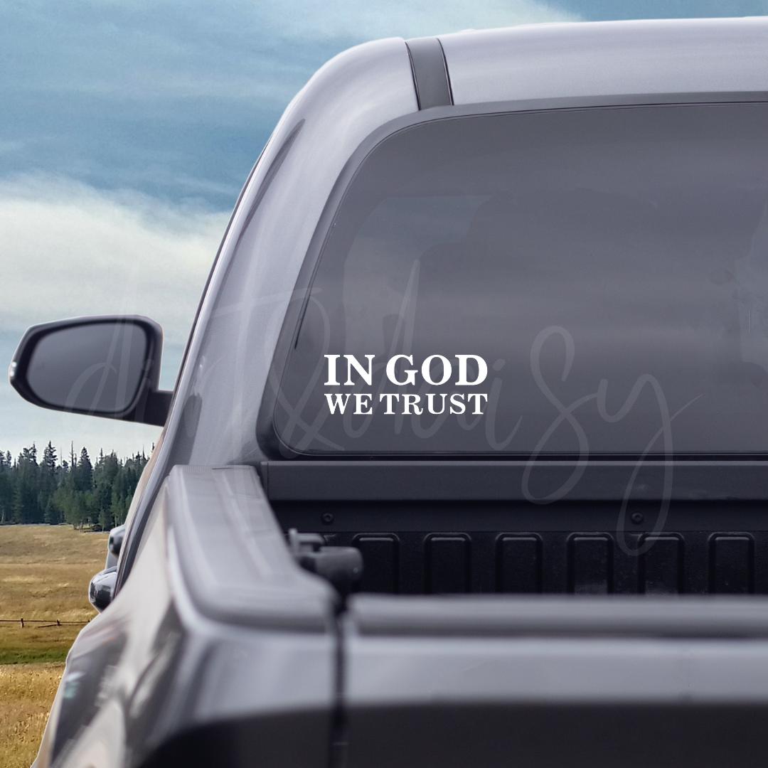 CafePress 'In God We Trust' Bumper Sticker – 10x3 Inch Vinyl Decal, Weather-Resistant