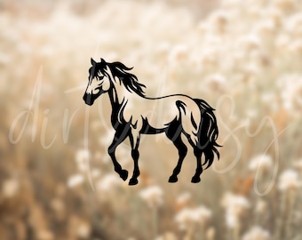 Horse Decal, Horse Stickers, Horse Gifts, Horse Car Sticker, Cute Horse Sticker, Cowgirl Stickers, Vinyl Decals, Gifts For Her, Farm Sticker