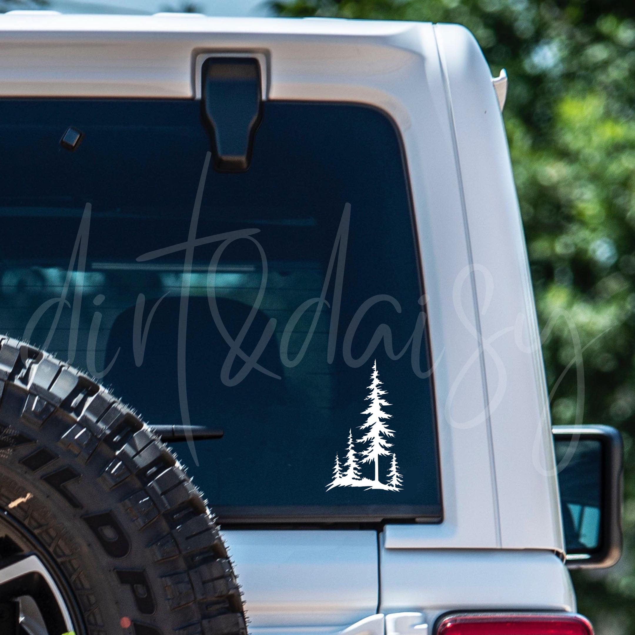 Tree Road Sign Sticker Fir Tree Decal, Tree Decals, Tree Stickers, Outdoorsy Stickers ...