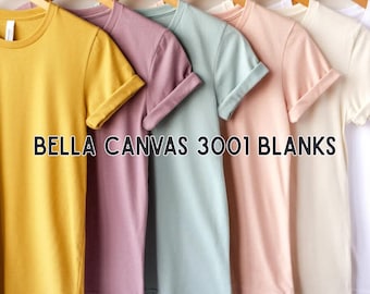 Bella Canvas 3001 Blanks, Plain Bella Canvas 3001, Bella Canvas Short Sleeves, Bella Canvas, T Shirt Blanks, Plain T Shirts, Unisex Shirts