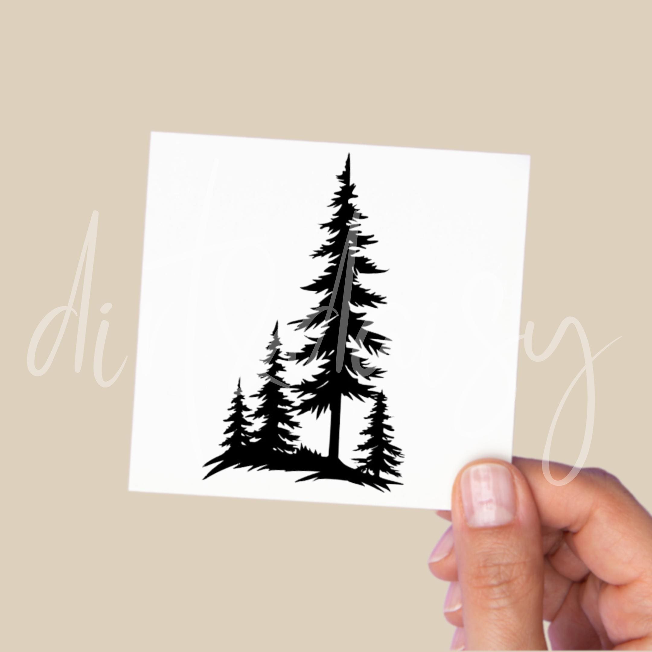 Tree Rippened Sticker Fir Tree Decal, Tree Decals, Tree Stickers, Outdoorsy Stickers ...