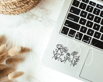 Floral Decal, Floral Stickers, Dainty Stickers, Wildflower Stickers, Pretty Stickers, Dainty Decals, Boho Stickers, Flower Decals
