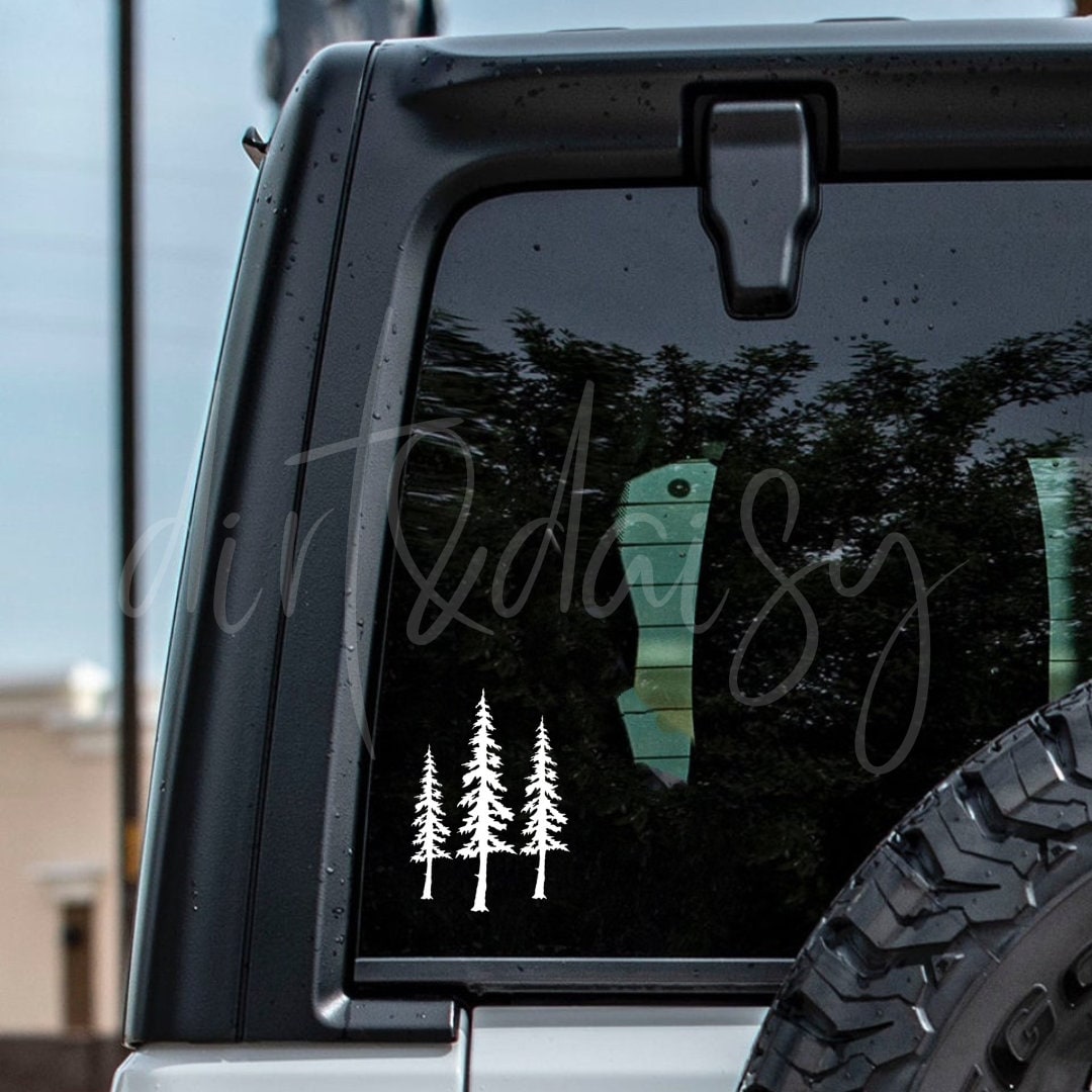 Fir Real Sticker Fir Tree Decal, Fir Tree Sticker, Tree Car Decal, Outdoorsy Decals, Car ...
