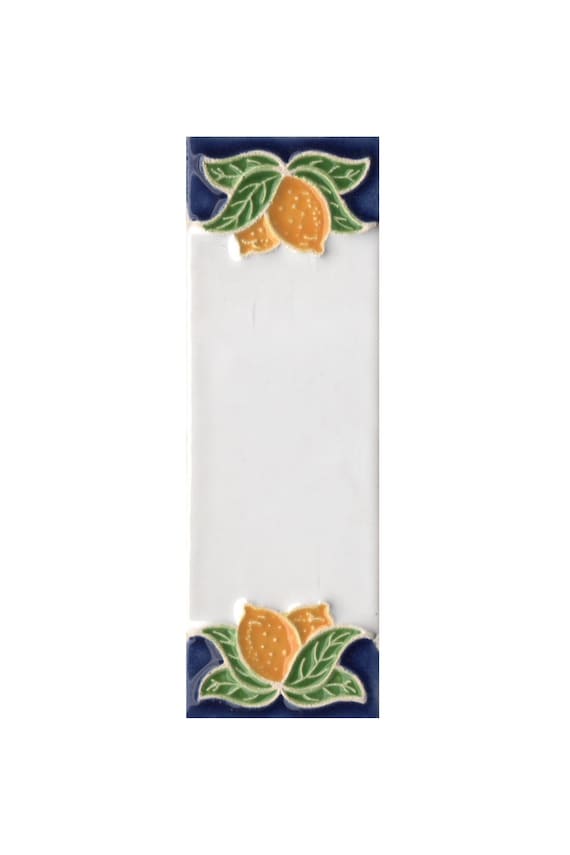 Piastrelle Ceramica Italiane Con Limoni E Numeri - 10x3,5 Cm, Personalizzabili, Per Esterni/Interni - Foto 8