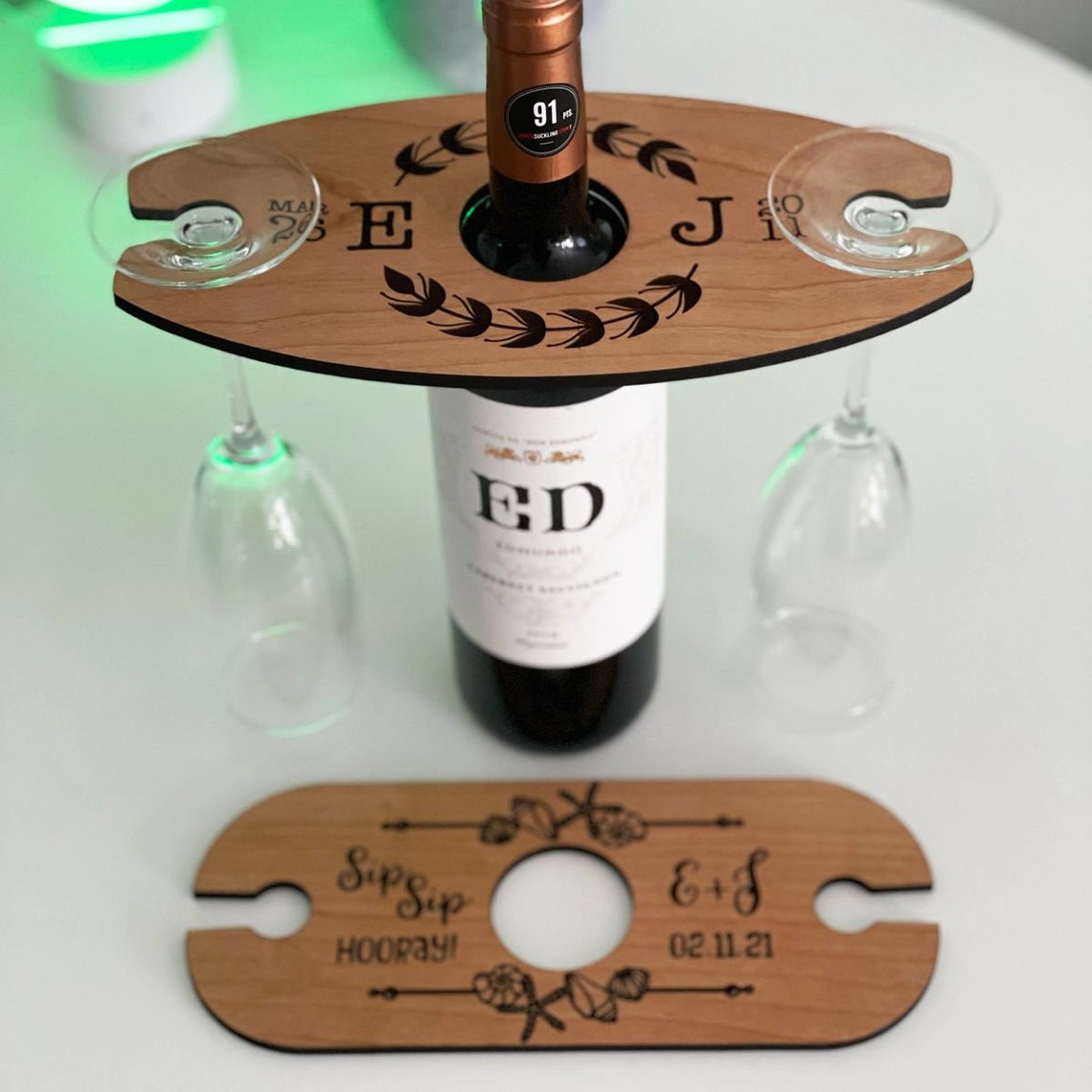 Personalized Laser Engraved Wine Butler Etsy