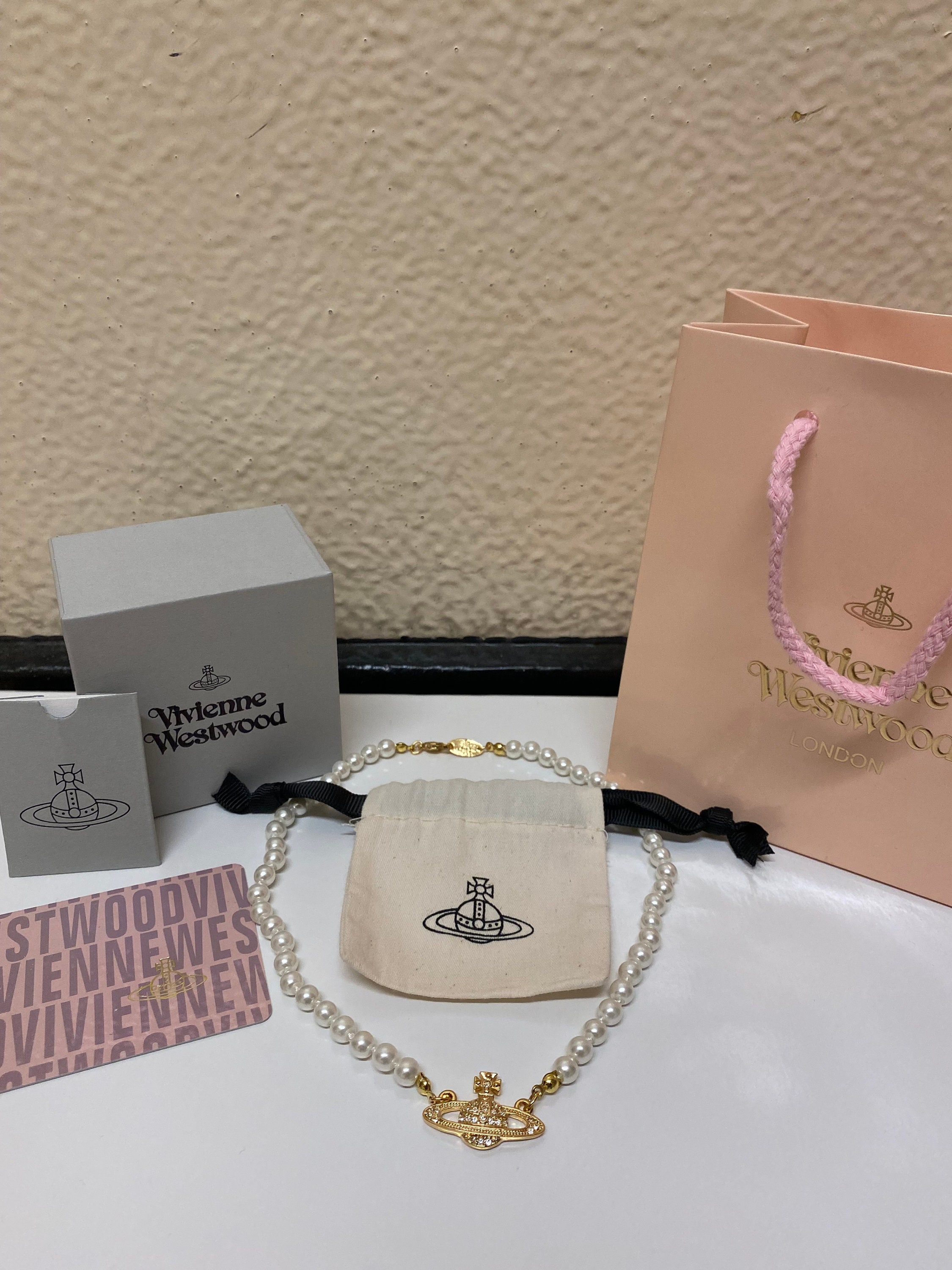 Vivienne Westwood Gold Pearl Choker Necklace Etsy Ireland