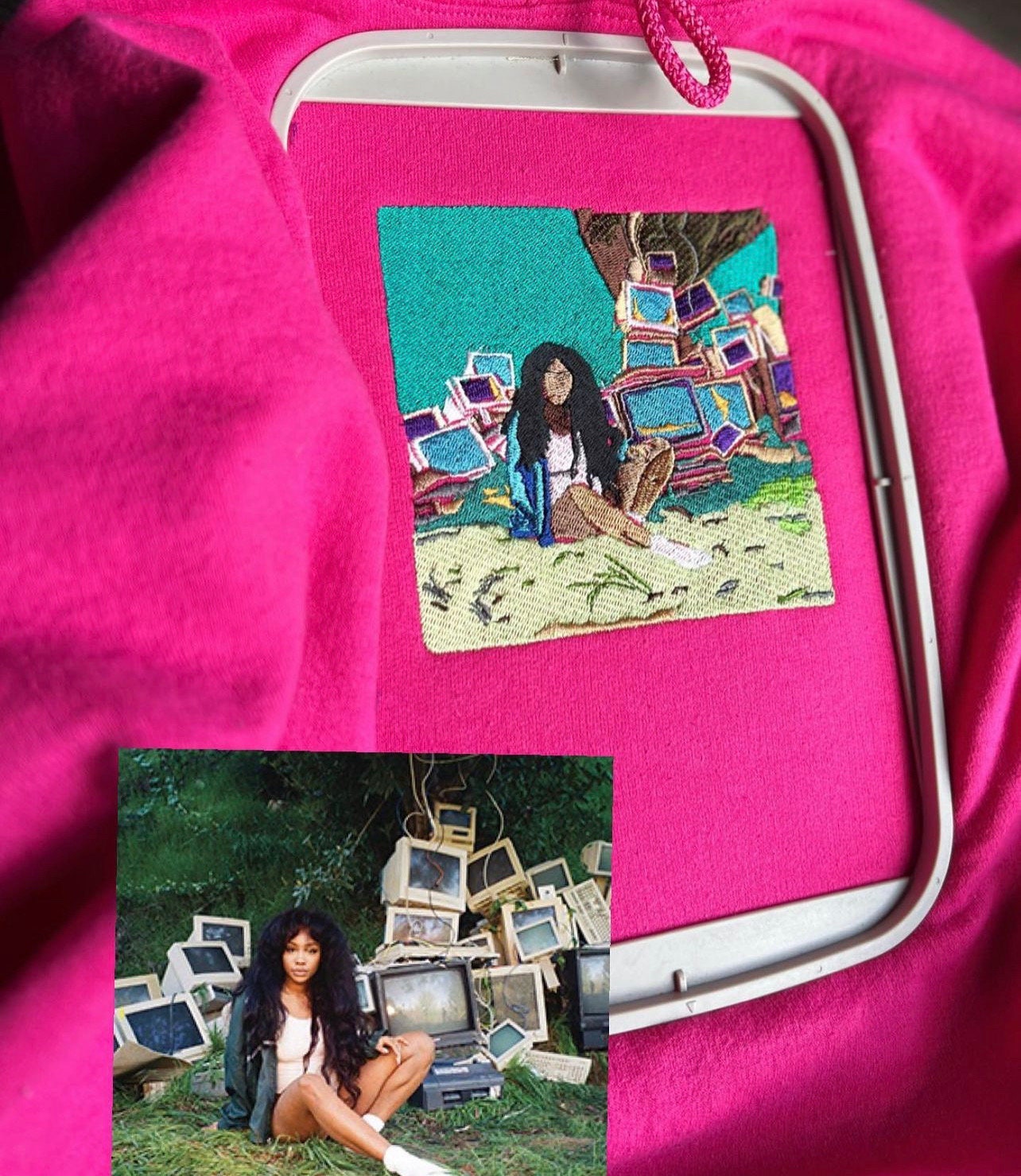 SZA Album Cover EMBROIDERED Etsy