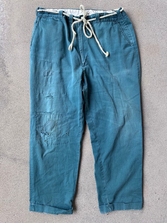 1950's Patched Work Pants - 40x32 - image 1