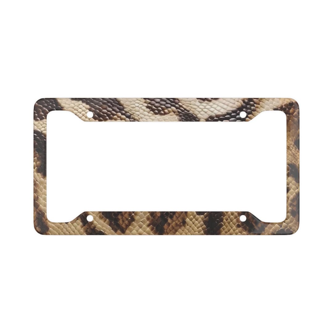 Beige Snake Skin License Plate Frame | Neutral Python Print Car ...