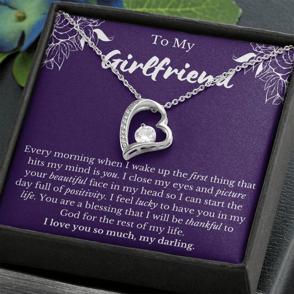 To My Girlfriend Heart Necklace | Etsy 