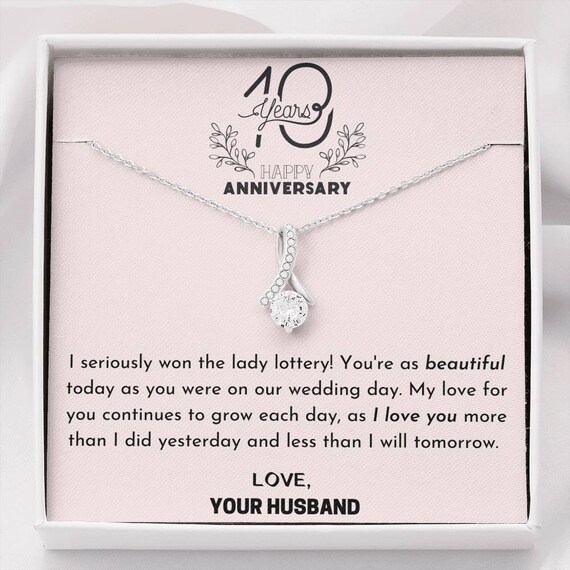 10 Year Wedding Anniversary Necklace - Etsy