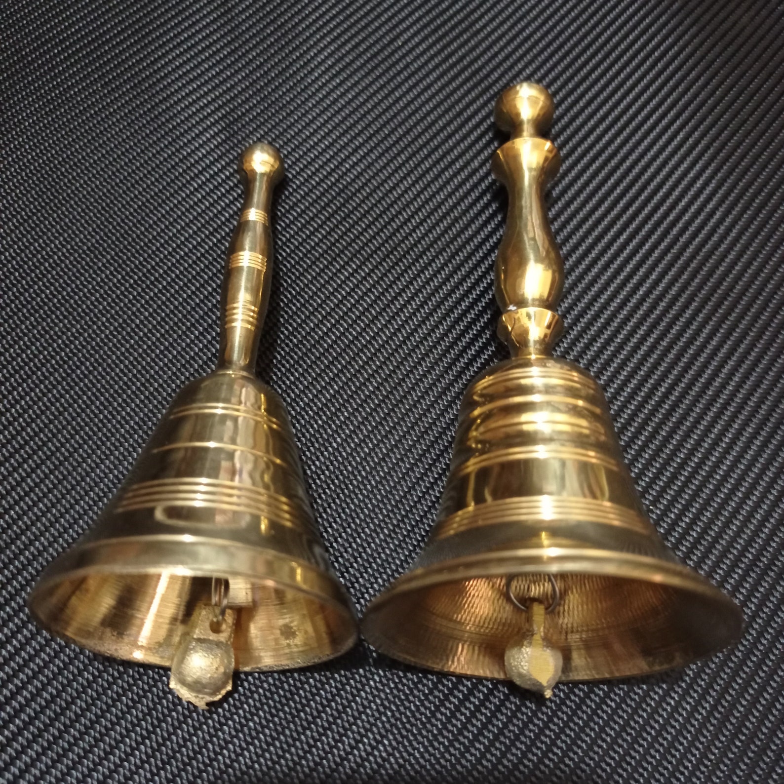 Brass Hand Bell Vintage Brass School Hand Bell Classic Etsy