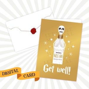 Guérissez-vous · Potion magique · Carte numérique Téléchargement instantané · Carte de vœux · Prêt à imprimer · Cadeau magique · Article numérique