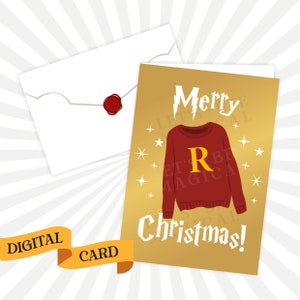 Merry Christmas · Redhead Sweater · Digital Card Instant Download · Greeting Card · Ready To Print · Magical Gift · Digital Item