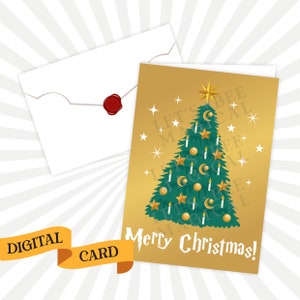 Vacanze magiche · Albero di Natale magico · Download istantaneo di carte digitali · Biglietto d'auguri · Pronto per la stampa · Regalo magico · Articolo digitale