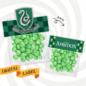 Geweldige Ambitie Wizards · Traktatiezakje · Printbaar label · Direct downloaden · Klaar om af te drukken · Verjaardags- en Halloweenfeest · Digitaal item