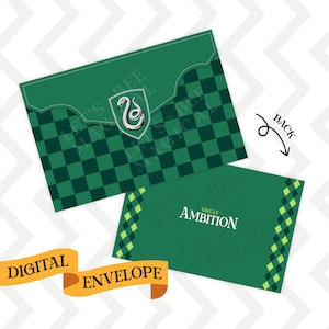 Great Ambition · Wizard School · Envelope Instant Download · Envelope for Greeting Card · Ready To Print · Magical Gift · Digital Item