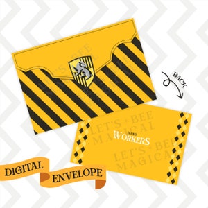 Harde werkers · Tovenaarsschool · Envelop direct downloaden · Envelop voor wenskaart Klaar om af te drukken · Magisch cadeau · Digitaal item