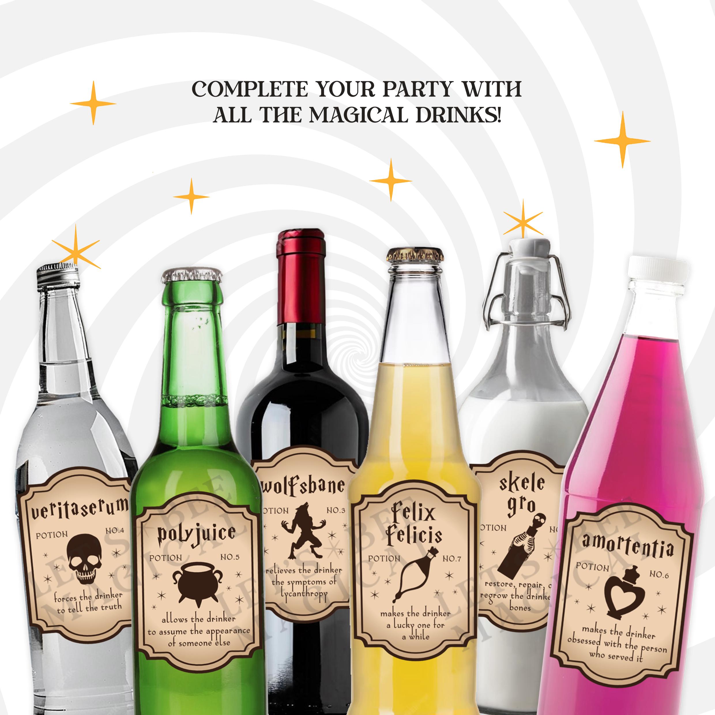 Magical Potion Wizard · Printable Bottle Drink Label · Instant Download ...