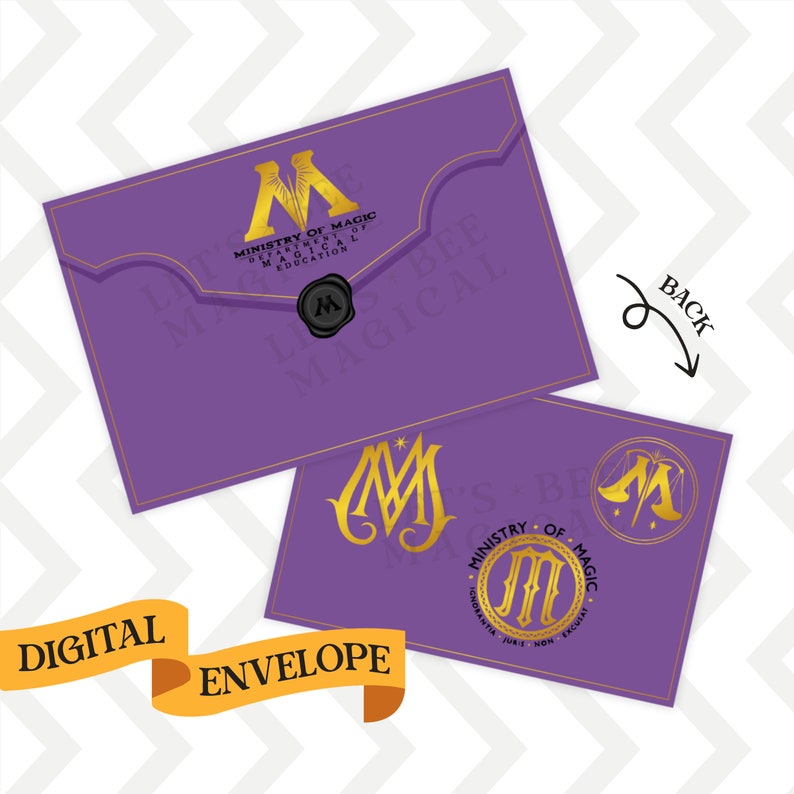 Magical Wizards · Envelope Instant Download · Envelope for Greeting ...