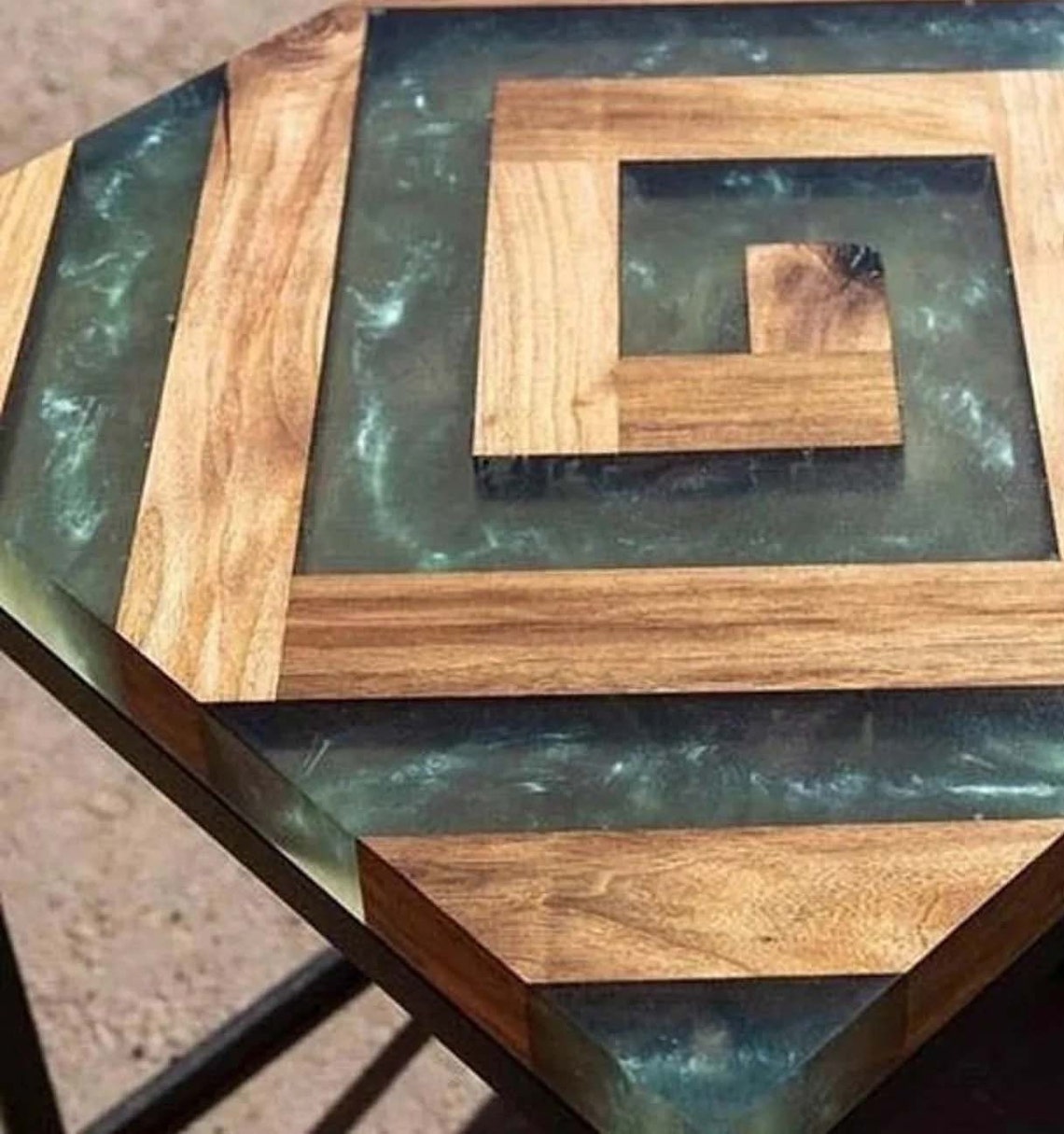 Square Epoxy Resin Coffee Table Tops Handmade Furniture Etsy