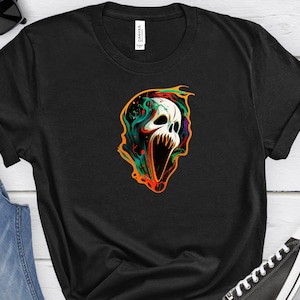 Ghost Face Drip Color, Halloween Shirt, Halloween Gift, Scream Halloween Shirt, Horror Lover, Thriller shirt, Horror Shirt, Ghost Face Mask