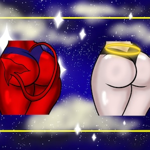 Devil and angel booty emotes