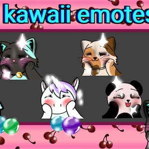 Kawaii emotes pack of 4