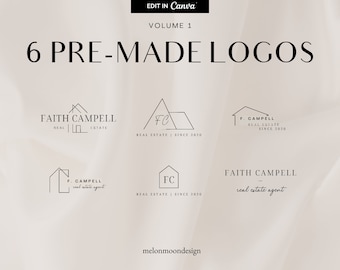 Realtor Logos, Pre-made Real Estate Logos, Realtor Branding, Real Estate Branding, Simple Realtor Logo Design, Editable Logos,Editable Logos
