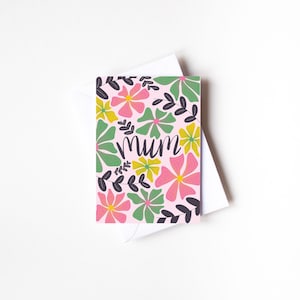 Carte florale A6 pour maman, carte d’anniversaire illustrée pour maman, meilleure carte maman de tous les temps, carte illustrative, anniversaire maman, carte de fête des mères mignonne